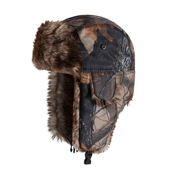 Camouflage Hunting Cap Unisex Winter Warm Windproof Ski Hat with Ear Flaps Cold Weather Outdoor Hat, Multi Color
