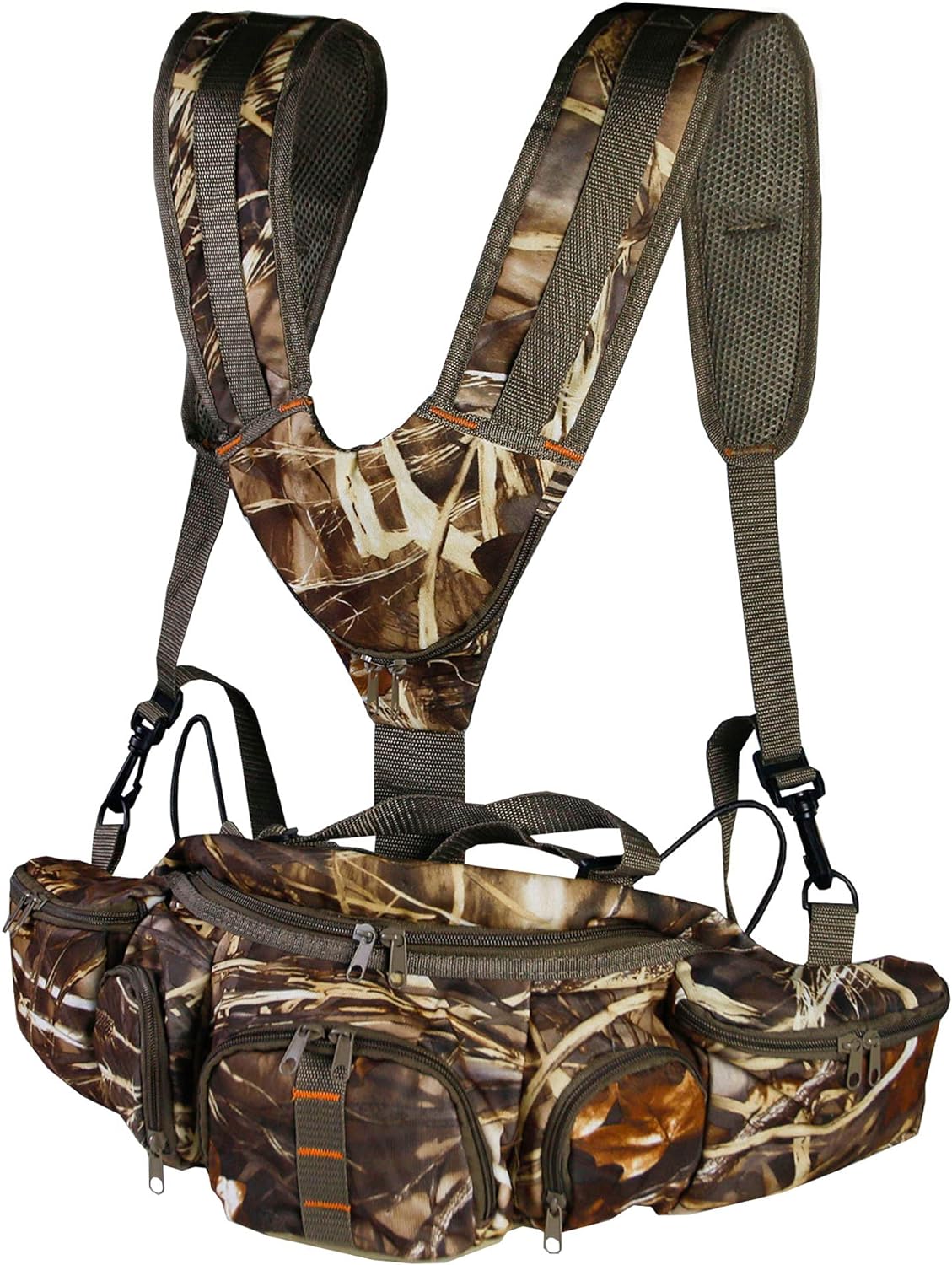 Camouflage Hunting Fanny Pack with Harness and Shoulder Straps for Climbing, Hiking, Camping