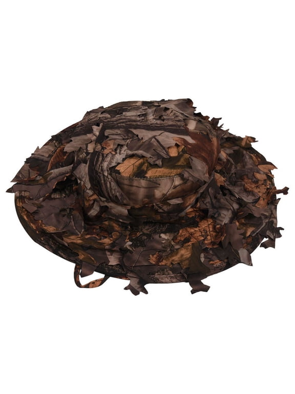 Camouflage Hunting Hat with 3D Real Tree Leaf Hunting Cap Fishing Hat for Outdoors