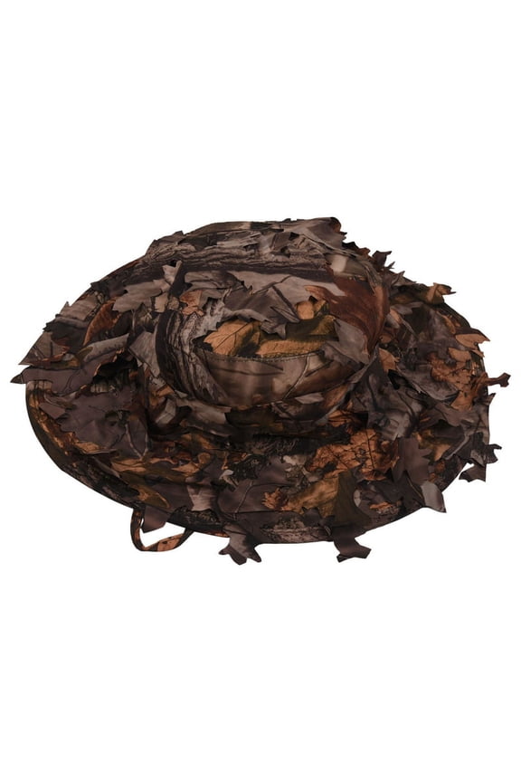 Camouflage Hunting Hat with Bionic 3D Real Tree Leaf Hunting Cap Fishing Hat for Outdoors