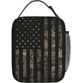 thumbnail image 1 of Camouflage Hunting Tactical Camo American Flag Portable Lunch Bag Insulated Lunch Box Reusable Totes For Women Men Work Picnic Camping, 1 of 6