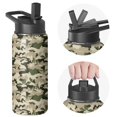 thumbnail image 1 of Camouflage Insulated Stainless Steel Water Bottle with Straw & Cleaning Brush – 18/32/40 Oz | Leakproof, BPA-Free, 304 Stainless Steel, Wide Mouth, Travel Mug for Car, Gym, Office, 1 of 5