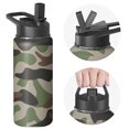 thumbnail image 1 of Camouflage Insulated Stainless Steel Water Bottle with Straw & Cleaning Brush – 18/32/40 Oz | Leakproof, BPA-Free, 304 Stainless Steel, Wide Mouth, Travel Mug for Car, Gym, Office, 1 of 5