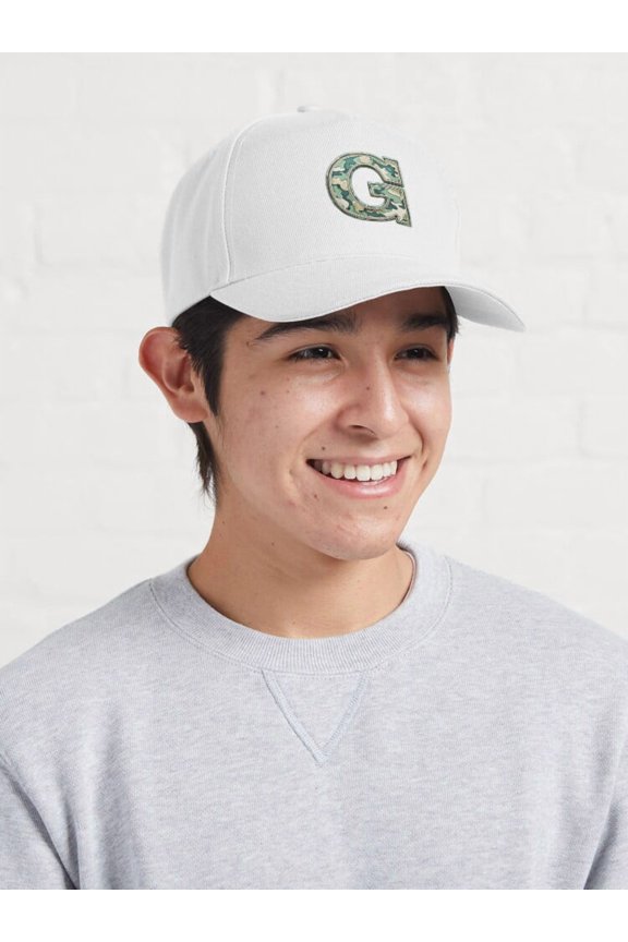 Camouflage Letter G Baseball Cap, Camo Alphabet Graphic Design, Classic Everyday Hat