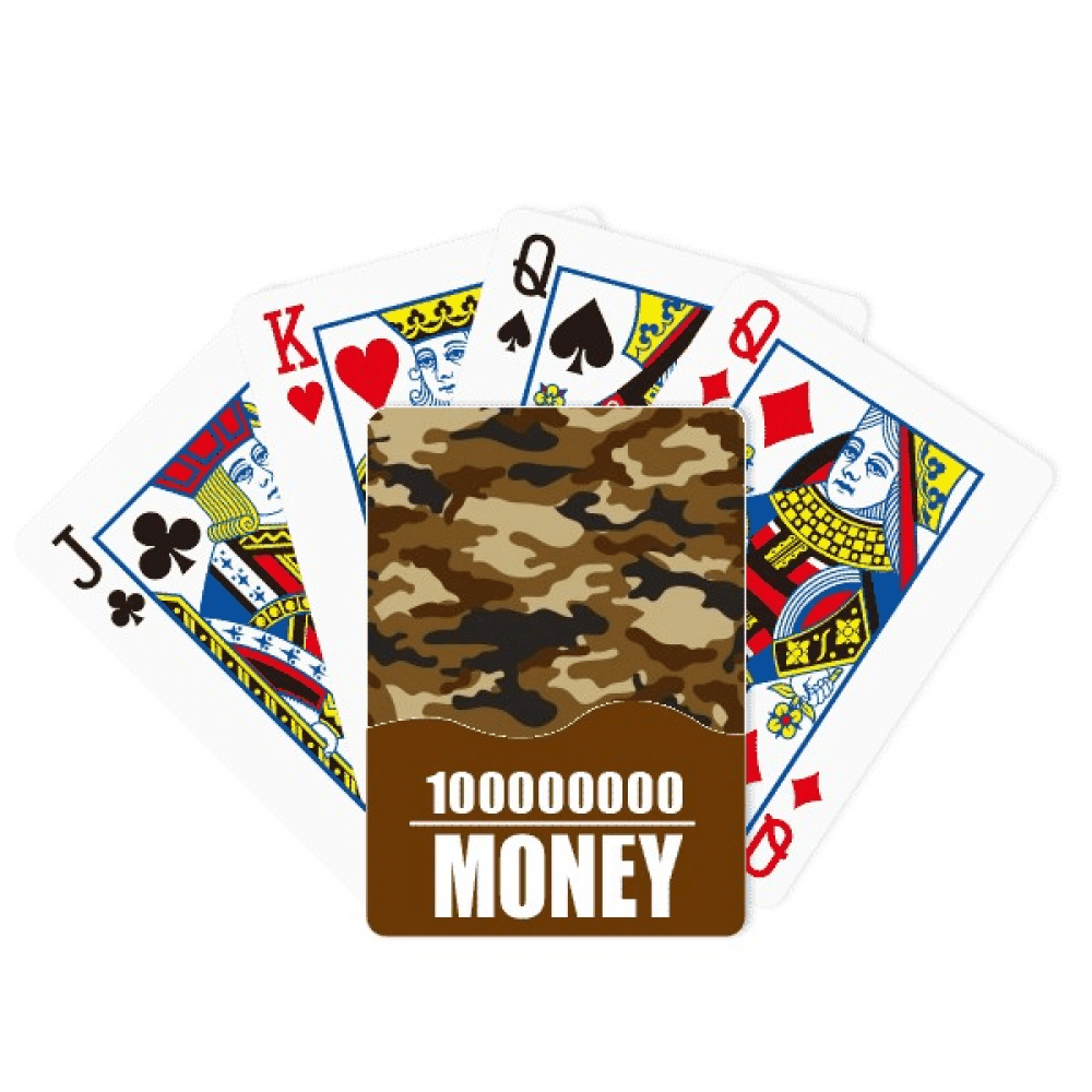 Camouflage Line Art Grain Illustration Pattern Poker Playing Card Funny Hand Game
