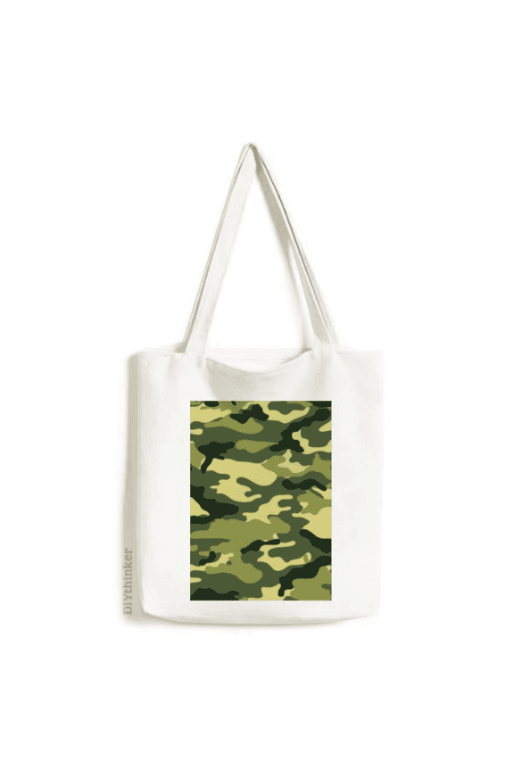 Camouflage Line Art Grain Illustration Pattern Tote Canvas Bag Shopping Satchel Casual Handbag