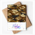 thumbnail image 1 of Camouflage Line Art Grain Illustration Pattern Welcome Back Greeting Cards Envelopes Blank, 1 of 4