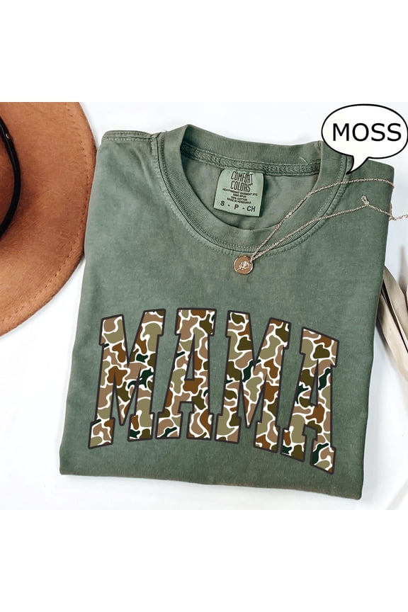 Camouflage Mama TShirt, Camo Mama Shirt, Mother's Day Gift, Varsity Mama Shirt, Retro Mam Shirt