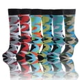 thumbnail image 1 of Camouflage Men's Colorful Crew Socks (Size 10-13) 6 Assorted Pairs, 1 of 1