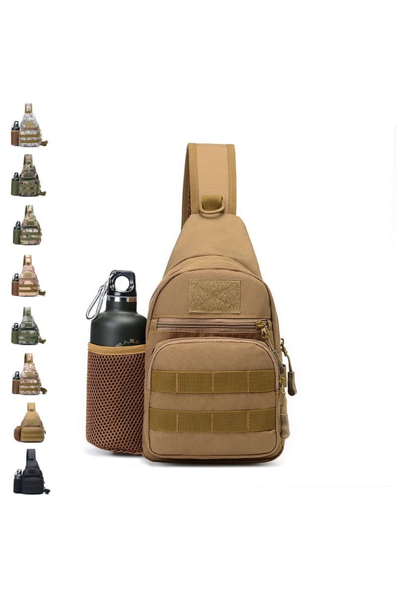 Camouflage Men's Field Sports Cross-body Large-capacity Chest Bag Tactical Army Shoulder Bag Outdoor Multicam Packs,Army Green