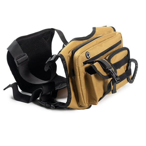 Camouflage Men's Sports Chest Bag, Outdoor Running Travel Camping Hiking, Tactical Design Lightweight Durable Multi-Compartment With Padded Adjustable Straps And Secure Zippers