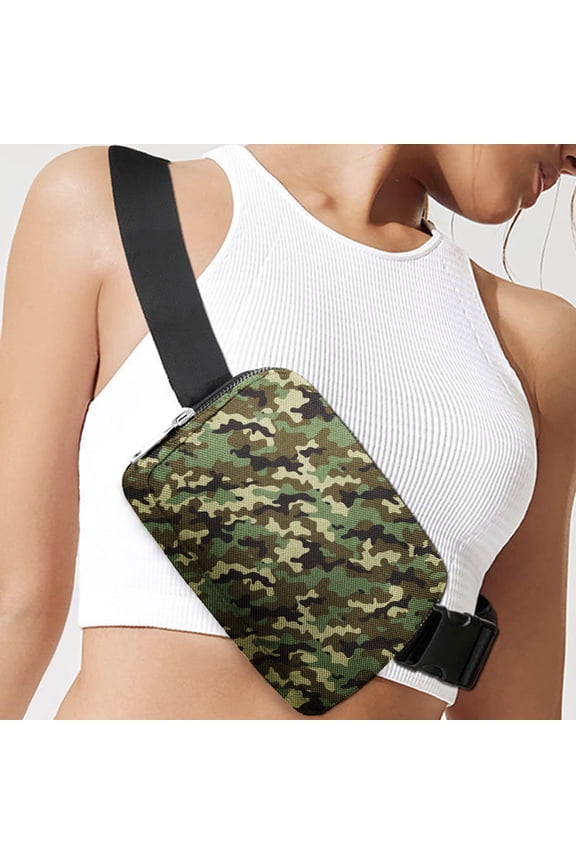 Camouflage Mini Square Bag - Casual Fashion Shoulder Bag waist bag, Mobile Phone Bag - Polyester - Suitable for Travel, Outdoor Activities & Everyday Use - Perfect Gift for Teens & Young Adults