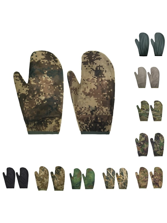 Camouflage Mosquito Hunting Gloves Men Women Lightweight Breathable Protection Outdoor Activities Camping Fishing Gloves Black