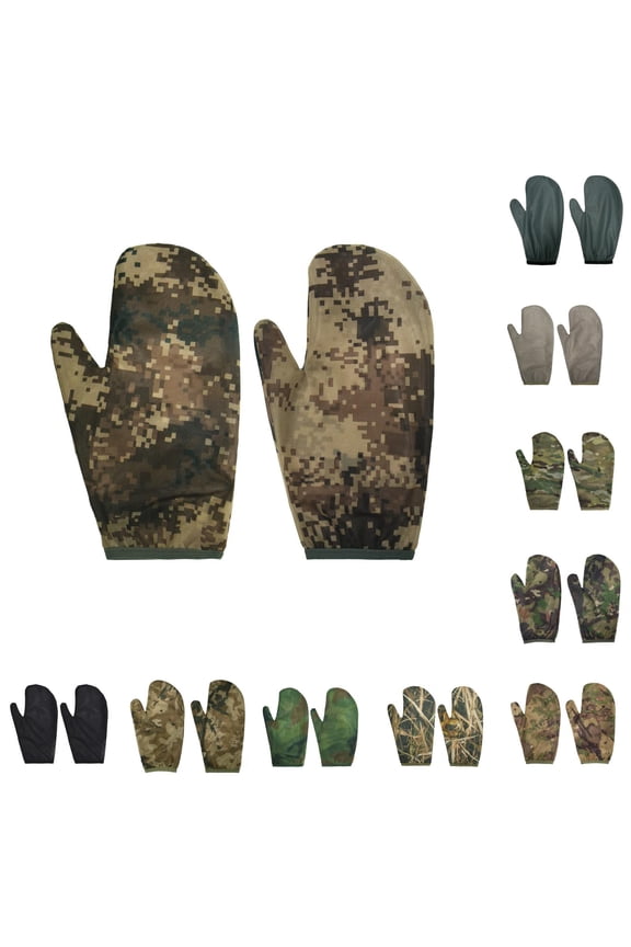 Camouflage Mosquito Hunting Gloves Men Women Lightweight Breathable Protection Outdoor Activities Camping Fishing Gloves Black
