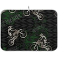 thumbnail image 1 of Camouflage Motocross Riding Dish Drying Mat for Kitchen Counter, Ultra Absorbent Reversible Microfiber Dishes Drying Rack Pad Heat-resistant Mats 18x24 Inch, 1 of 7