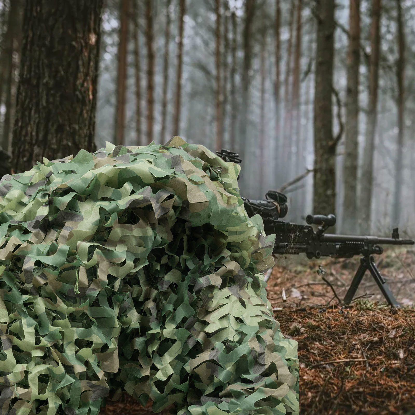 Camouflage Netting 26 X 26 Ft Camo Net Woodland Net for Military Camping Hunting
