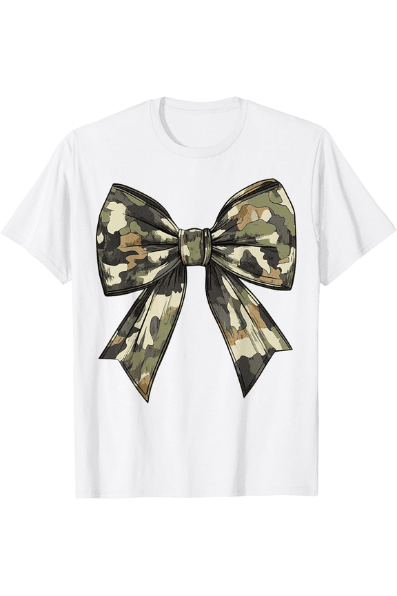 Camouflage Old Camo Bow Camo Coquette Bow Hunting Mens T-Shirt