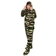 thumbnail image 1 of Camouflage One-Piece Hoodie Footed Pajama with Drop Seat |Fleece, with Hood, with Feet|Unisex Adult Men & Women One-Piece Sleepwear, 1 of 8