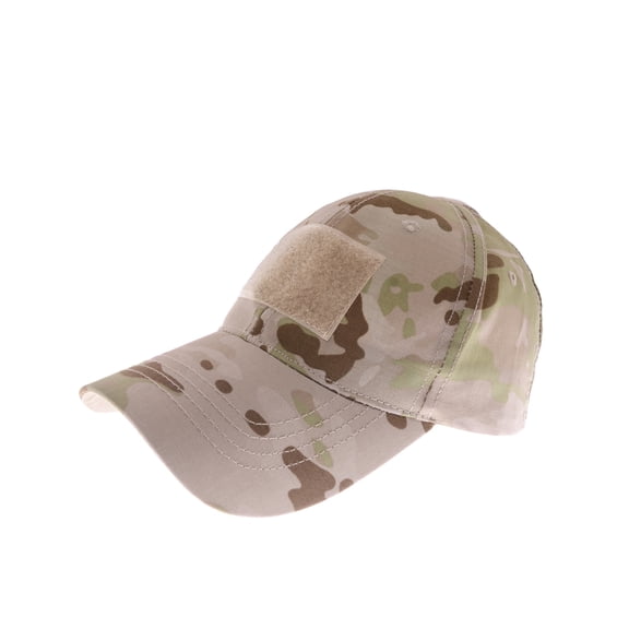 Camouflage Patch Baseball Cap Outdoor Military Tactical Operator Hats, Brown Camouflage
