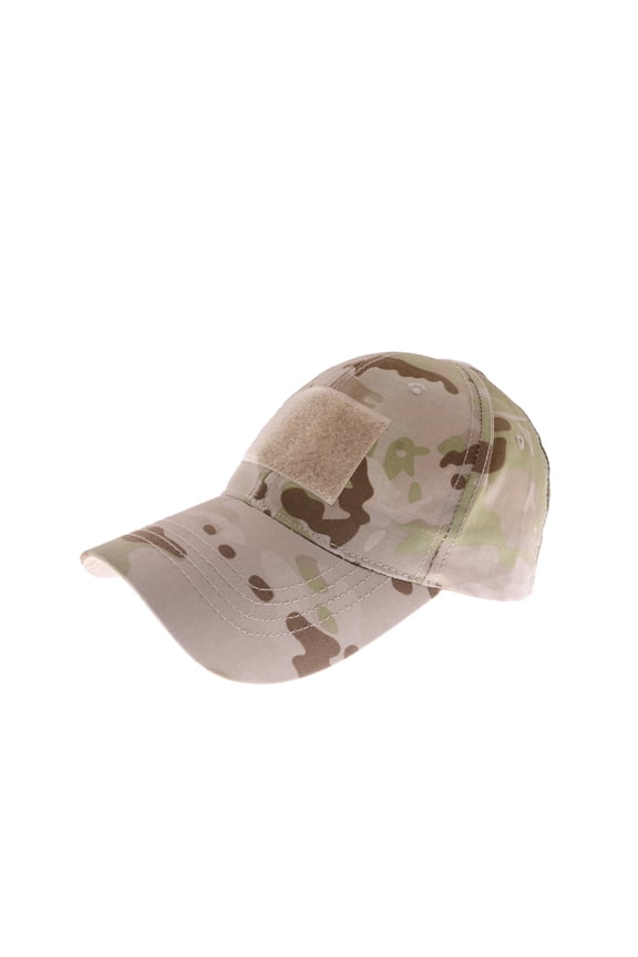 Camouflage Patch Baseball Cap Outdoor Military Tactical Operator Hats, Brown Camouflage
