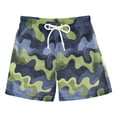 thumbnail image 1 of Camouflage Pattern Boys' Swim Trunks Beach Pool Shorts Quick Dry Soft Fabric Classic Fit, 1 of 8