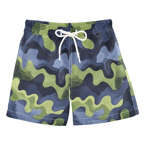 Camouflage Pattern Boys' Swim Trunks Beach Pool Shorts Quick Dry Soft Fabric Classic Fit
