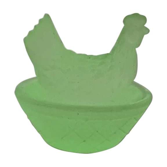 Camouflage Pattern Glass Egg Nest Decoration with Chicken, Unique Handmade Easter Ornament for Tabletop Display and Seasonal Gift