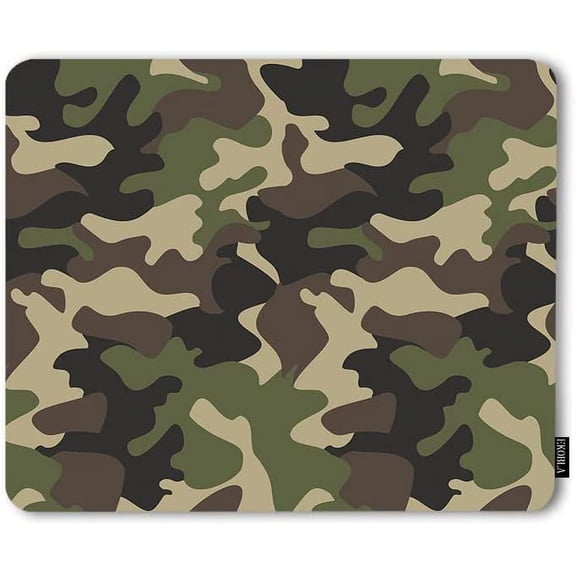 Camouflage Pattern Square Non Slip Rubber Base Mousepad Green Brown Black Texture Mouse Pads for Computers Laptop Office Desk Accessories Mouse pad 9.5x7.9 Inch