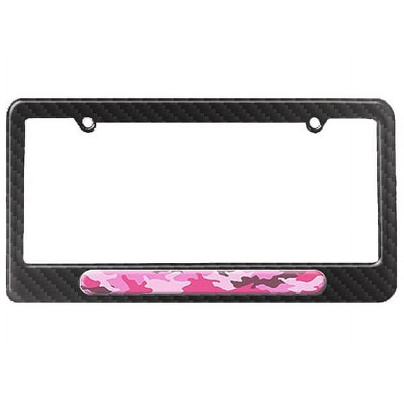 Camouflage Pink Print - Military License Plate Frame