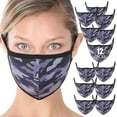 thumbnail image 1 of Camouflage Print Fashion Washable Adults Unisex One Size Face Covering Mask - Navy Camouflage (12 Pieces), 1 of 3