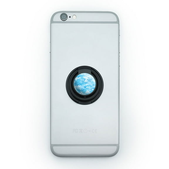 Camouflage Print Light Blue Mobile Phone Ring Holder Stand