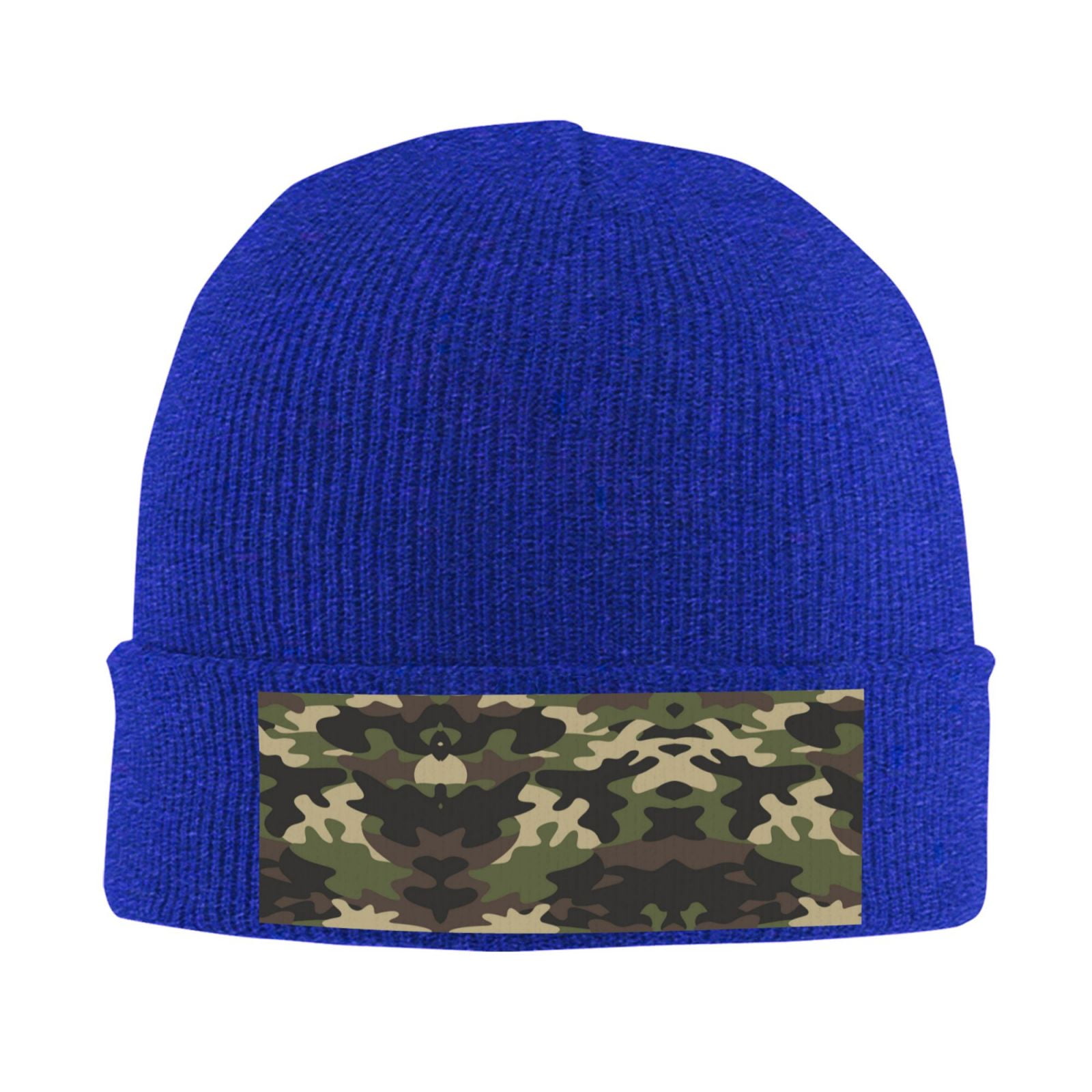 Camouflage Print Pattern Beanie Hat Knit Hat Skull Cap for Men Women
