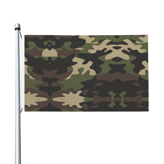 Camouflage Print Pattern Flag Double Sided Printed 3x5 Ft Flag Banner Suitable For Yard Outdoor Party Decorative