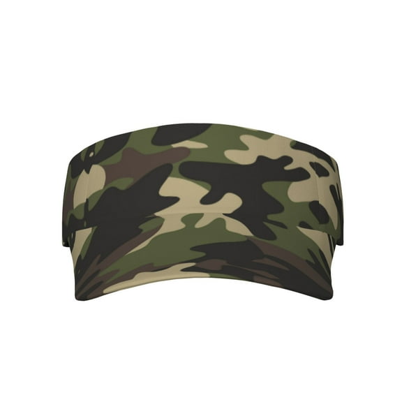 Camouflage Print Pattern Sports Sun Visor Hats Adjustable Sun Visor Caps For Women And Men