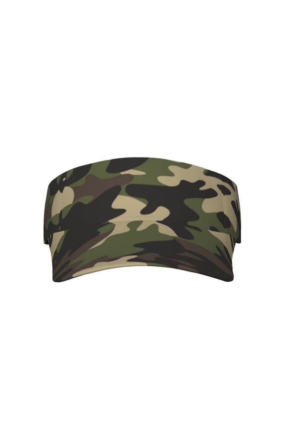 Camouflage Print Pattern Sports Sun Visor Hats Adjustable Sun Visor Caps For Women And Men
