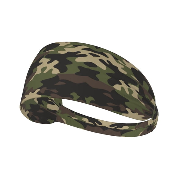 Camouflage Print Pattern Sweatbands Non Slip Headbands For Fashion Workout Yoga Sports Elastic Bands Exercise