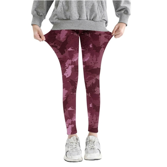 Camouflage Printing Leggings for Girls Size 3-8 Kids Summer Casual Elastic Waist Stretchy Soft Leggings for School Wearing Kids Clothes Girls