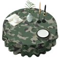 thumbnail image 1 of Camouflage Round Tablecloth 60x60in(153x153cm) – Waterproof Polyester Table Cover with Full Print Design, Wrinkle Resistant & Washable for Kitchen Dining Party Decor, 1 of 4