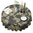 thumbnail image 1 of Camouflage Round Tablecloth 60x60in(153x153cm) – Waterproof Polyester Table Cover with Full Print Design, Wrinkle Resistant & Washable for Kitchen Dining Party Decor, 1 of 6