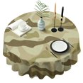thumbnail image 1 of Camouflage Round Tablecloth 70x70in(178x178cm) – Waterproof Polyester Table Cover with Full Print Design, Wrinkle Resistant & Washable for Kitchen Dining Party Decor, 1 of 6