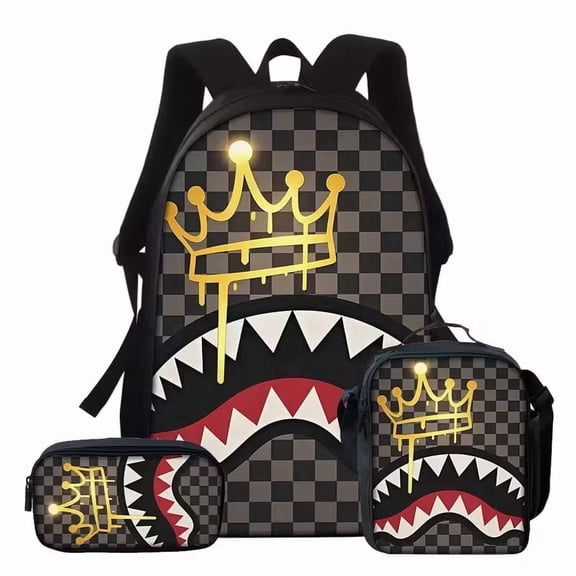 Camouflage Shark Backpack Large Capacity Lightweight Backpack 2026 New Large Capacity Fashionable Backpack