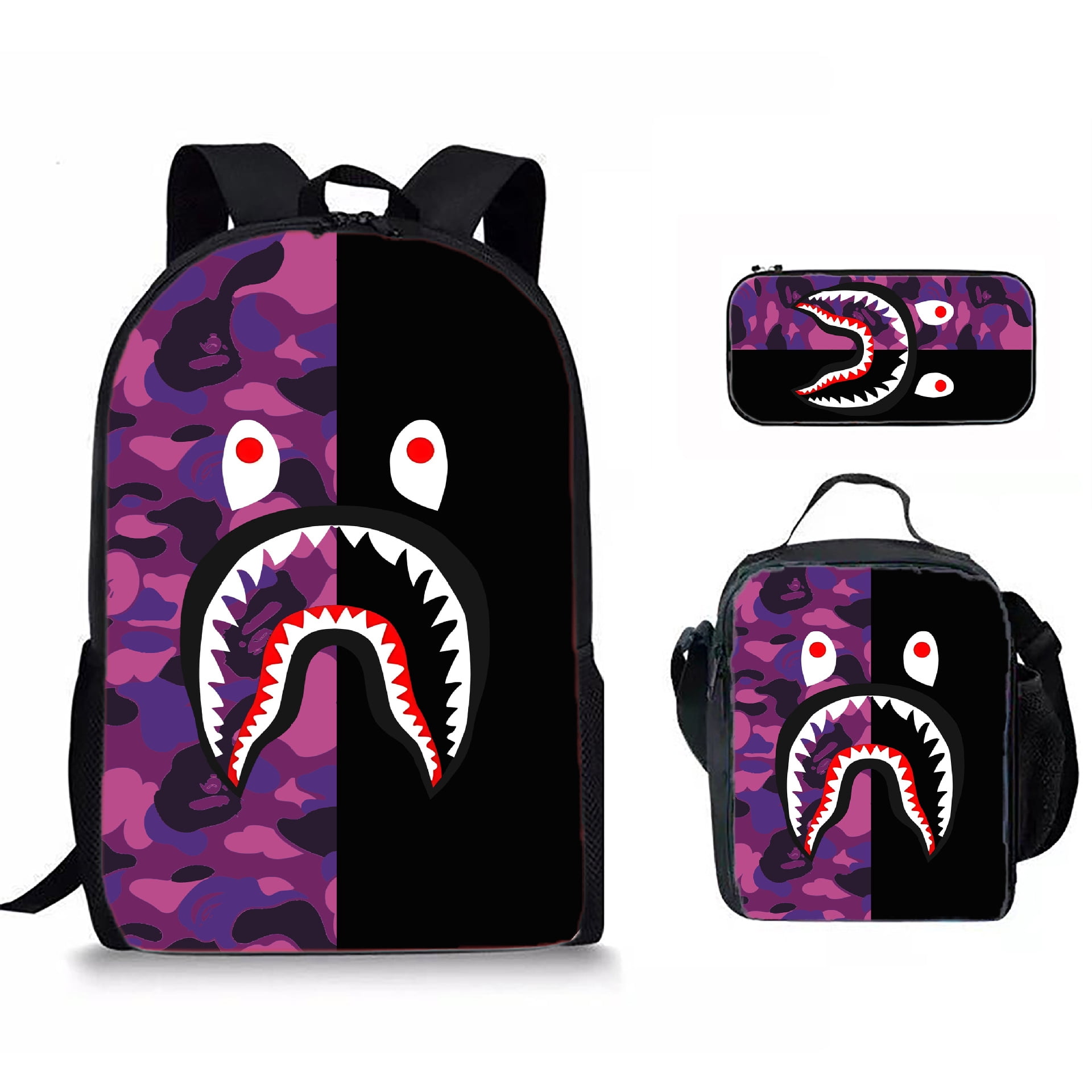 Camouflage Shark Backpack Large Capacity Lightweight Backpack 2026