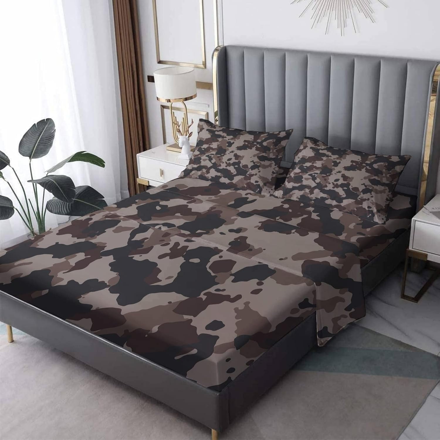 Camouflage Sheets Twin Xl Size, Military Army Green Bed Sheets