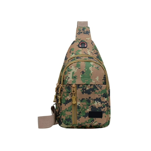 Camouflage Sling Bag - Military Style Chest Pack Crossbody Shoulder Bag for Hiking, Travel, and Everyday Use - Multi-Way Wear, Spacious Storage, Comfortable Adjustable Strap