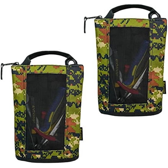 Camouflage Small Tool Pouch Utility Bag Canvas Organizer Zipper Bag Heavy Duty Multi-Purpose Zippers Pouches Bag for Technician/ Maintenance and Electrician's Tools