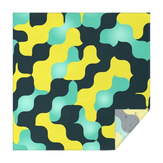 Camouflage Square Tablecloth 42x42in(107x107cm) – Waterproof Polyester Printed Table Cover, Wrinkle Resistant & Washable for Kitchen Dining Picnic Party Decor