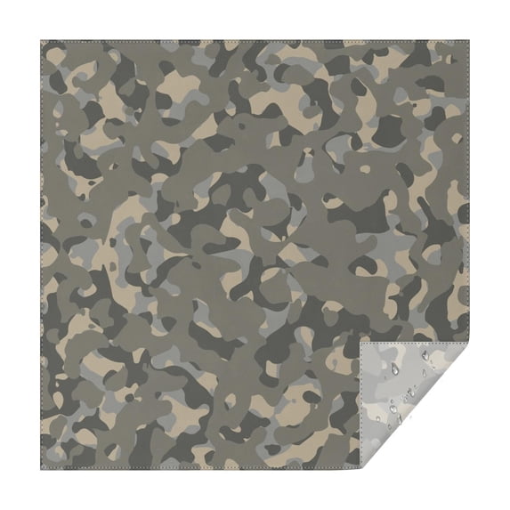 Camouflage Square Tablecloth 42x42in(107x107cm) – Waterproof Polyester Printed Table Cover, Wrinkle Resistant & Washable for Kitchen Dining Picnic Party Decor