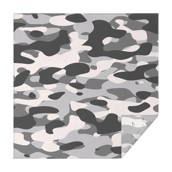 Camouflage Square Tablecloth 42x42in(107x107cm) – Waterproof Polyester Printed Table Cover, Wrinkle Resistant & Washable for Kitchen Dining Picnic Party Decor
