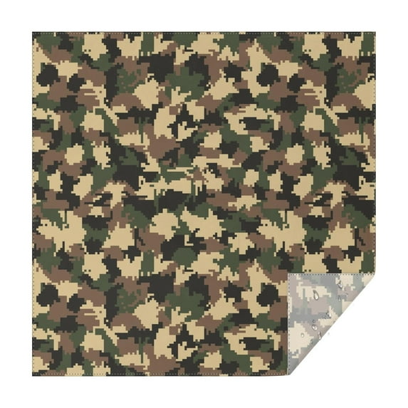 Camouflage Square Tablecloth 42x42in(107x107cm) – Waterproof Polyester Printed Table Cover, Wrinkle Resistant & Washable for Kitchen Dining Picnic Party Decor