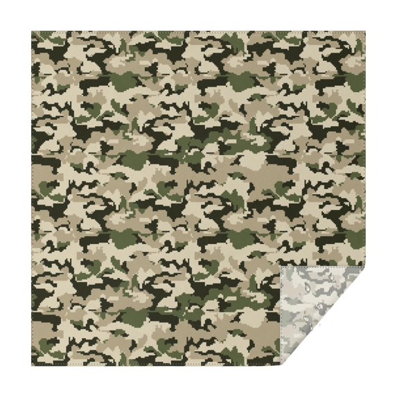 Camouflage Square Tablecloth 60x60in(152x152cm) – Waterproof Polyester Printed Table Cover, Wrinkle Resistant & Washable for Kitchen Dining Picnic Party Decor